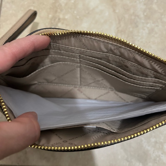 Michael Kors Beige Wristlet with Gold Accents - Picture 9 of 11